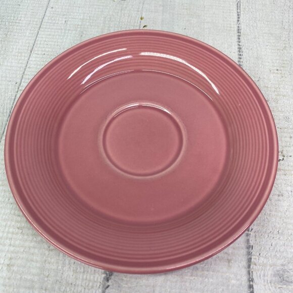 Nancy Calhoun DARK ROSE Solid Color Japan Smooth Round Stoneware Saucers Set 3 - Picture 6 of 15
